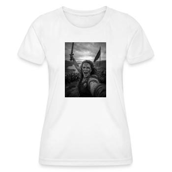 Boudicca/Boudica Selfie - Frauen Funktions-T-Shirt - Weiß - Vorne - AI Model Female 172 dark (172cm)