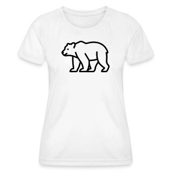 bear - Women's Functional T-Shirt - white - Front - AI Model Female 172 dark (172cm)