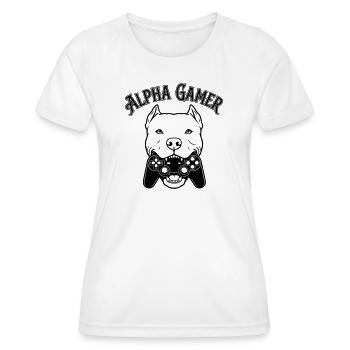 Alpha Gamer - T-shirt sport Femme - blanc - Devant - AI Model Female 172 dark (172cm)