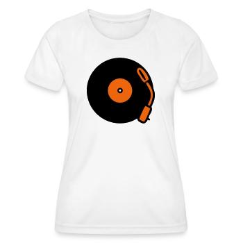 Disques vinyles vinyles vinyles - T-shirt sport Femme - blanc - Devant - AI Model Female 172 dark (172cm)