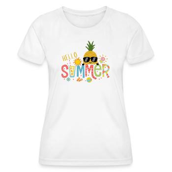 Ananassonne Heller Sommer - Frauen Funktions-T-Shirt - Weiß - Vorne - AI Model Female 172 dark (172cm)