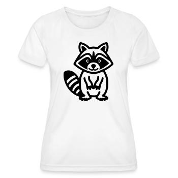 raton laveur - T-shirt sport Femme - blanc - Devant - AI Model Female 172 dark (172cm)