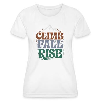 Dawn Mountain und Laub - Frauen Funktions-T-Shirt - Weiß - Vorne - AI Model Female 172 dark (172cm)