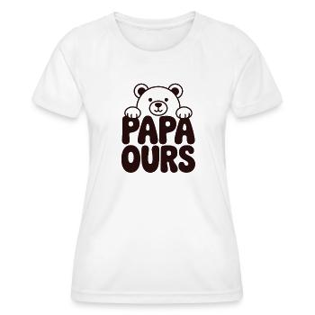 Papa Bear süßer Vatertag - Frauen Funktions-T-Shirt - Weiß - Vorne - AI Model Female 172 dark (172cm)