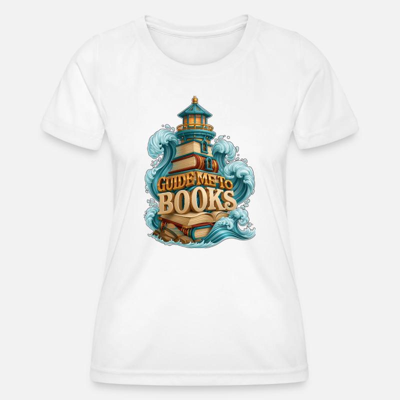 Guide Me To Books Magical Lighthouse - Women's Functional T-Shirt - white