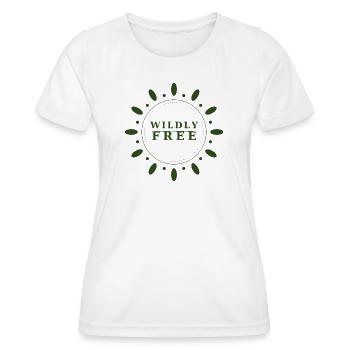 Couronne sauvagement libre - T-shirt sport Femme - blanc - Devant - AI Model Female 172 dark (172cm)
