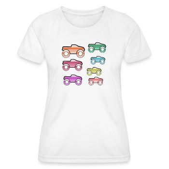 automobiles - Women's Functional T-Shirt - white - Front - AI Model Female 172 dark (172cm)