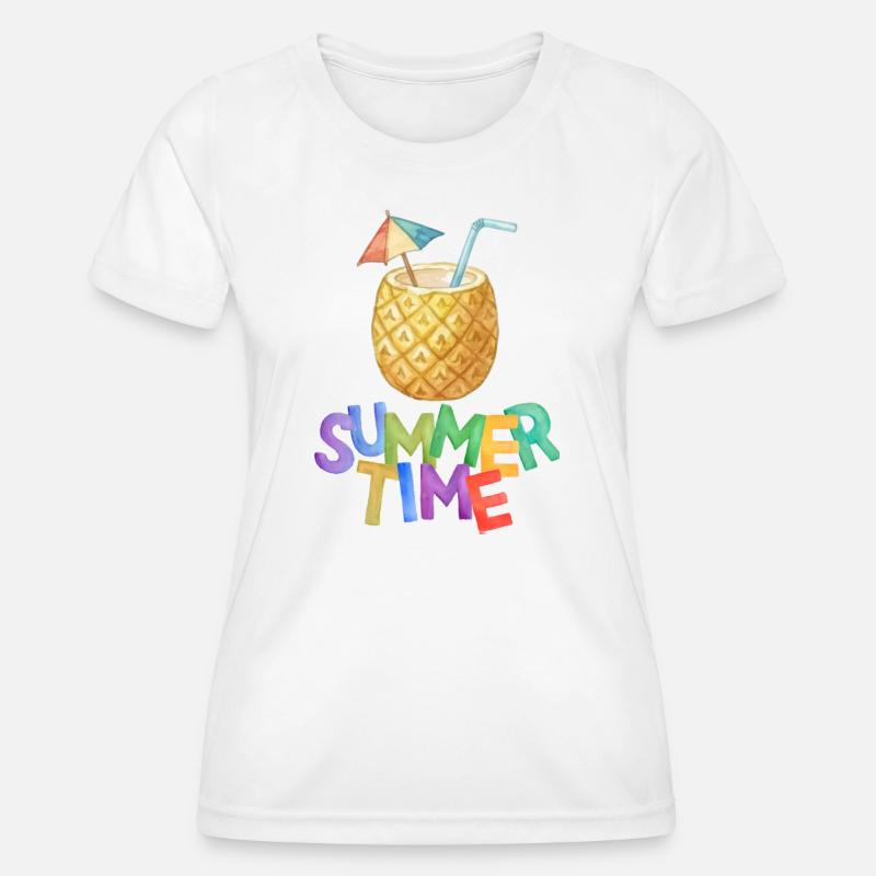 Summertime Pineapple Drink - Women's Functional T-Shirt - white