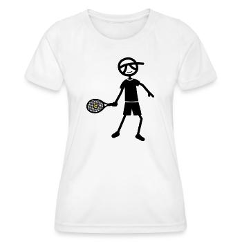 Coup droit de tennis - T-shirt sport Femme - blanc - Devant - AI Model Female 172 dark (172cm)