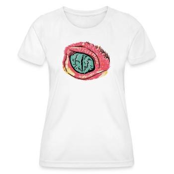 Conjonctivite dans le style pop art - T-shirt sport Femme - blanc - Devant - AI Model Female 172 dark (172cm)
