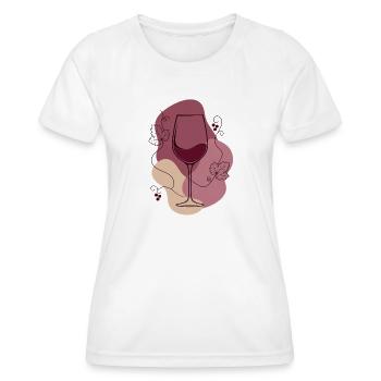 Wine lover velvet Aura - Women's Functional T-Shirt - white - Front - AI Model Female 172 dark (172cm)