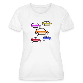 automobiles - Women's Functional T-Shirt - white - Front - AI Model Female 172 dark (172cm)