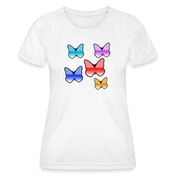 Butterflies - Women's Functional T-Shirt - white - Front - AI Model Female 172 dark (172cm)