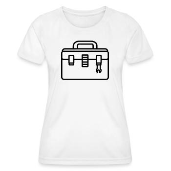 boîte à outils - T-shirt sport Femme - blanc - Devant - AI Model Female 172 dark (172cm)