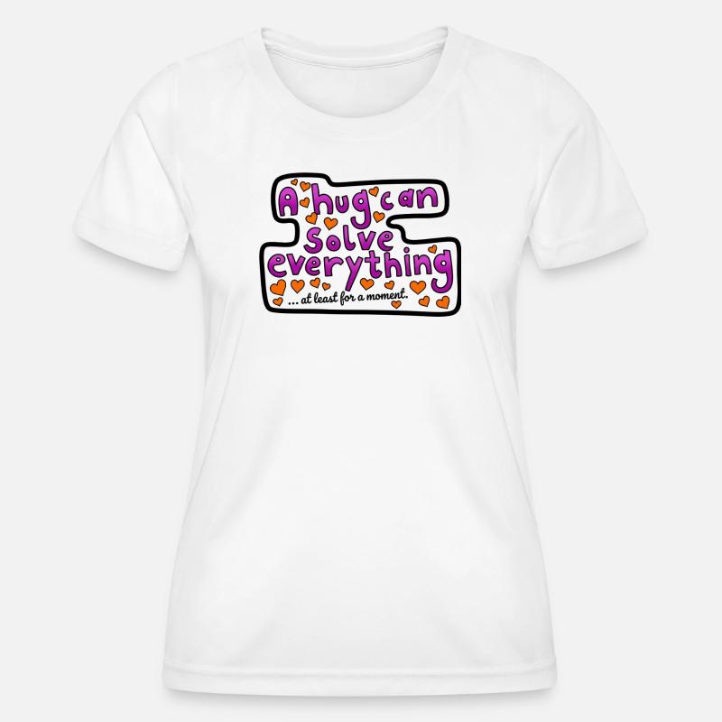 A hug can help - Women's Functional T-Shirt - white