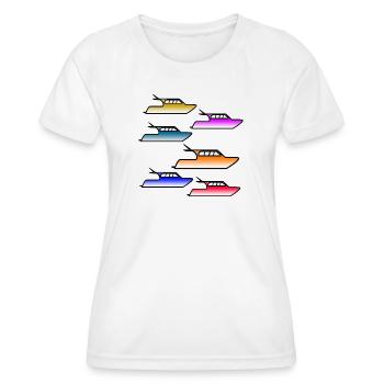 Motor boats - Women's Functional T-Shirt - white - Front - AI Model Female 172 dark (172cm)