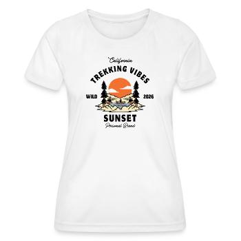 trekking vibes - T-shirt sport Femme - blanc - Devant - AI Model Female 172 dark (172cm)
