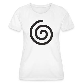 Spirale – Minimalistisches Symbol Design - Frauen Funktions-T-Shirt - Weiß - Vorne - AI Model Female 172 dark (172cm)