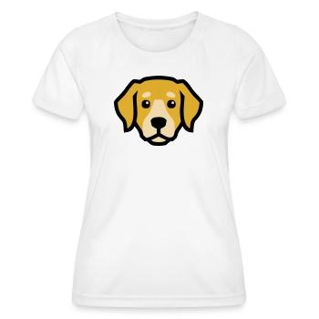Tête de chien Golden Retriever Labrador Maman - T-shirt sport Femme - blanc - Devant - AI Model Female 172 dark (172cm)