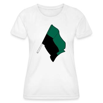 Texel-Flagge – Inselstolz - Frauen Funktions-T-Shirt - Weiß - Vorne - AI Model Female 172 dark (172cm)