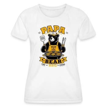 Papa Bear BBQ Grill Master - T-shirt sport Femme - blanc - Devant - AI Model Female 172 dark (172cm)