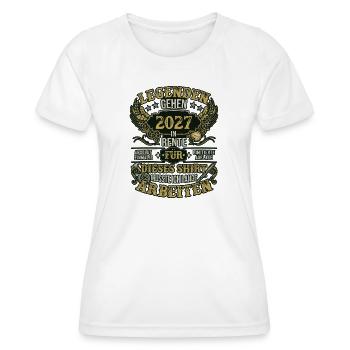 Rente 2027 Legende Ruhestand Retro Geschenk - Frauen Funktions-T-Shirt - Weiß - Vorne - AI Model Female 172 dark (172cm)