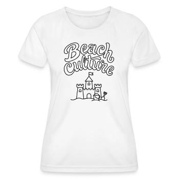 Beach Culture - Women's Functional T-Shirt - white - Front - AI Model Female 172 dark (172cm)