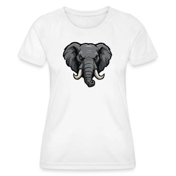 Elephant Esports Cartoon - Women's Functional T-Shirt - white - Front - AI Model Female 172 dark (172cm)