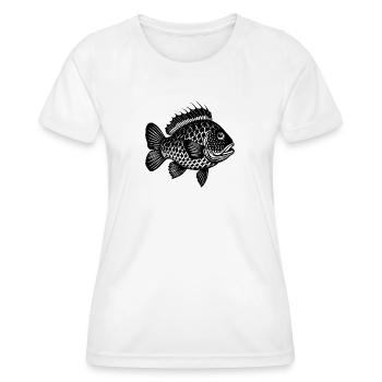 Crappie Fish - Women's Functional T-Shirt - white - Front - AI Model Female 172 dark (172cm)
