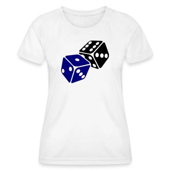 Blue Cube Minimal Design - Women's Functional T-Shirt - white - Front - AI Model Female 172 dark (172cm)