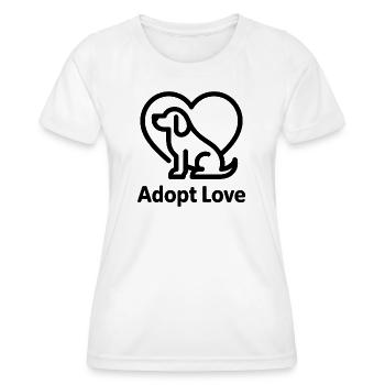 Adopt Love Pfotenherz - Frauen Funktions-T-Shirt - Weiß - Vorne - AI Model Female 172 dark (172cm)