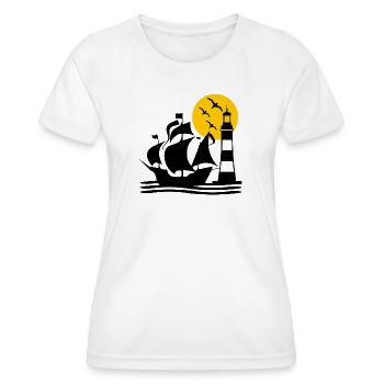 Voile - T-shirt sport Femme - blanc - Devant - AI Model Female 172 dark (172cm)