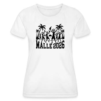 Vacances à Malle 2026 - T-shirt sport Femme - blanc - Devant - AI Model Female 172 dark (172cm)
