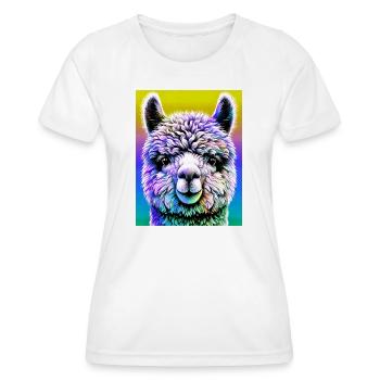 Alpaca - Women's Functional T-Shirt - white - Front - AI Model Female 172 dark (172cm)