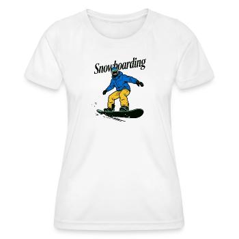 Snowboarder - Frauen Funktions-T-Shirt - Weiß - Vorne - AI Model Female 172 dark (172cm)