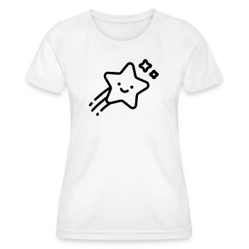 shooting star - Women's Functional T-Shirt - white - Front - AI Model Female 172 dark (172cm)