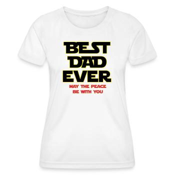 Bester Vater aller Zeiten Neon-Umrisse - Frauen Funktions-T-Shirt - Weiß - Vorne - AI Model Female 172 dark (172cm)