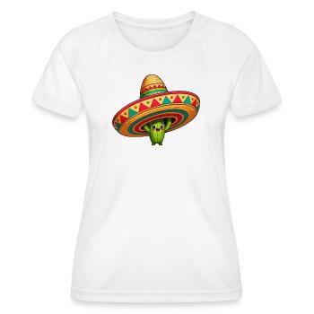 Kaktus Sombrero Fiesta - Frauen Funktions-T-Shirt - Weiß - Vorne - AI Model Female 172 dark (172cm)