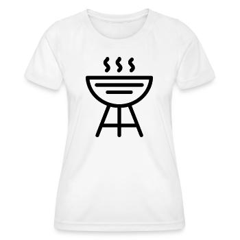bbq - T-shirt sport Femme - blanc - Devant - AI Model Female 172 dark (172cm)