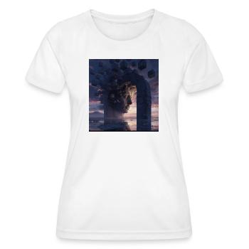 Face in the arcade portal - Women's Functional T-Shirt - white - Front - AI Model Female 172 dark (172cm)
