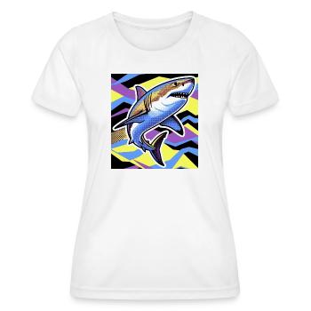 Shark - Women's Functional T-Shirt - white - Front - AI Model Female 172 dark (172cm)