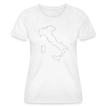 Italy map1 - Women's Functional T-Shirt - white - Front - AI Model Female 172 dark (172cm)