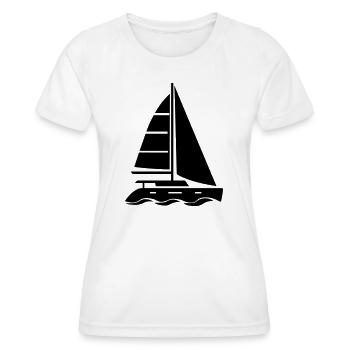 catamaran - Women's Functional T-Shirt - white - Front - AI Model Female 172 dark (172cm)