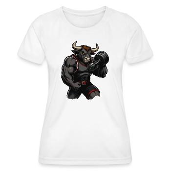 Minotaurus Krafttraining - Frauen Funktions-T-Shirt - Weiß - Vorne - AI Model Female 172 dark (172cm)