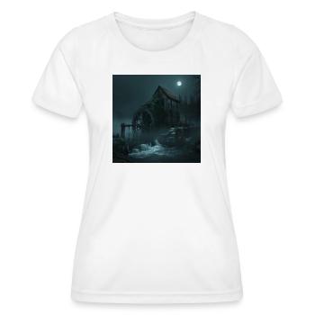 Die dunkle Wassermühle – Das Geheimnis der Welt der Phantome - Frauen Funktions-T-Shirt - Weiß - Vorne - AI Model Female 172 dark (172cm)