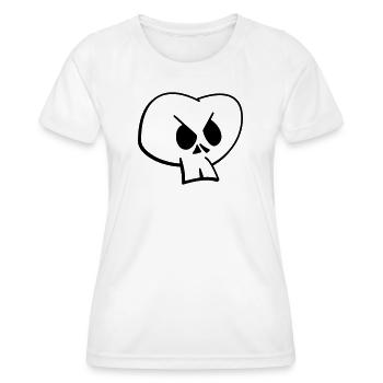 Skull II - T-shirt sport Femme - blanc - Devant - AI Model Female 172 dark (172cm)