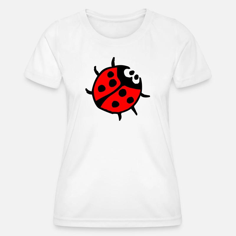 Vibrant Ladybug Spot Pattern - Women's Functional T-Shirt - white