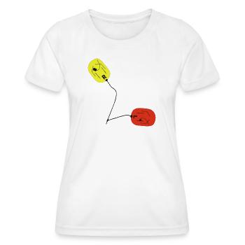 Charcoal Defibrillator - Paddels Polo Shirts - Women's Functional T-Shirt - white - Front - AI Model Female 172 dark (172cm)