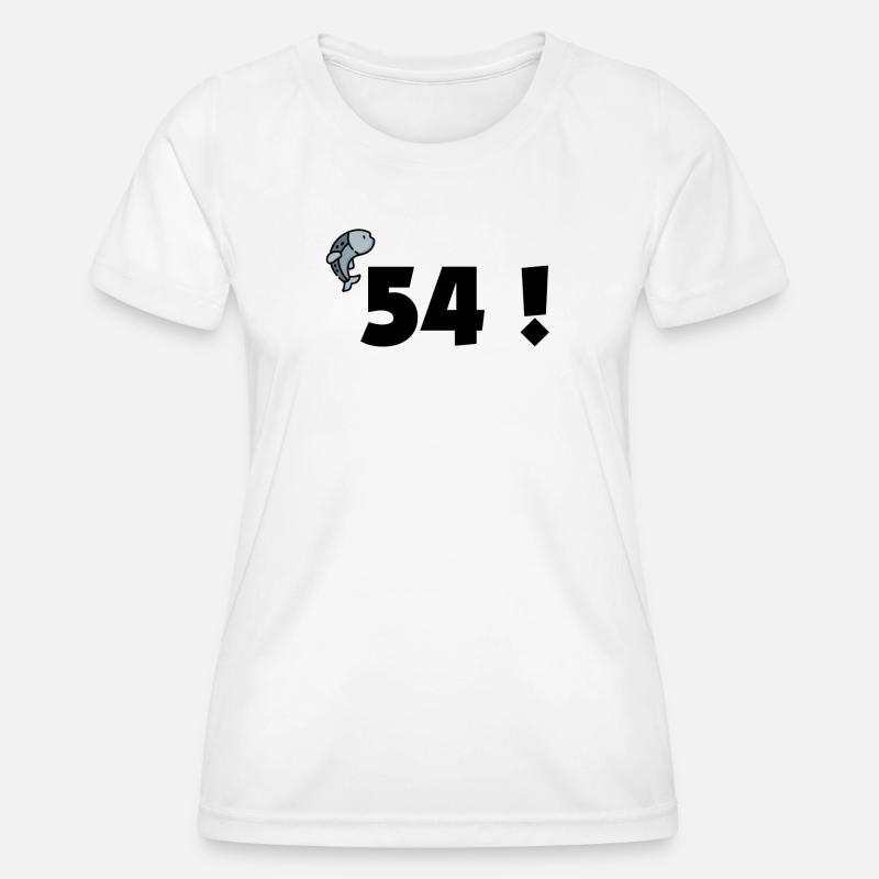 54 ! - Women's Functional T-Shirt - white