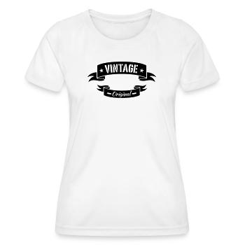vintage - Women's Functional T-Shirt - white - Front - AI Model Female 172 dark (172cm)